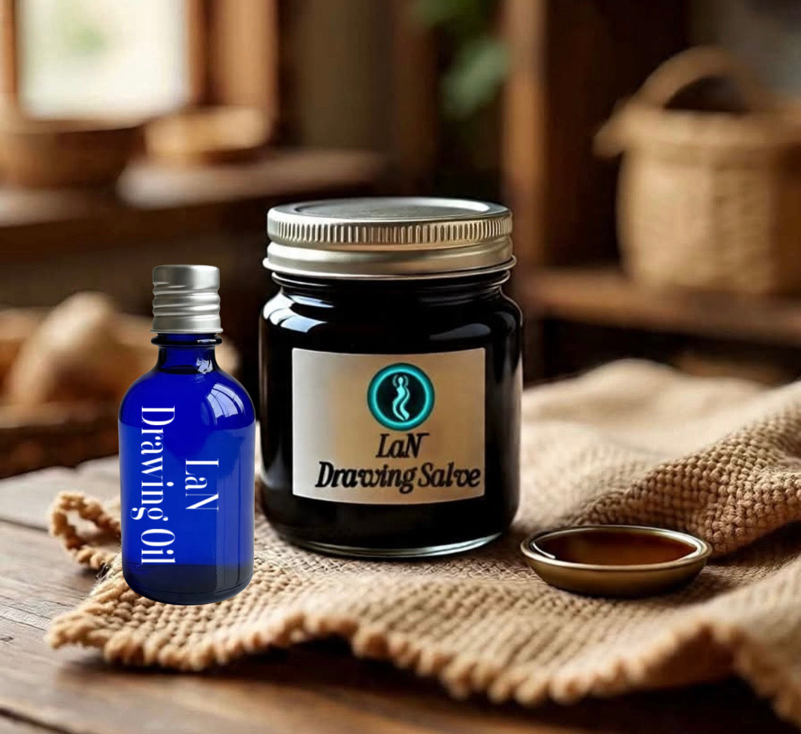 Duo LAN Drawing Salve - 1 oz. Drawing Oil -1 oz.